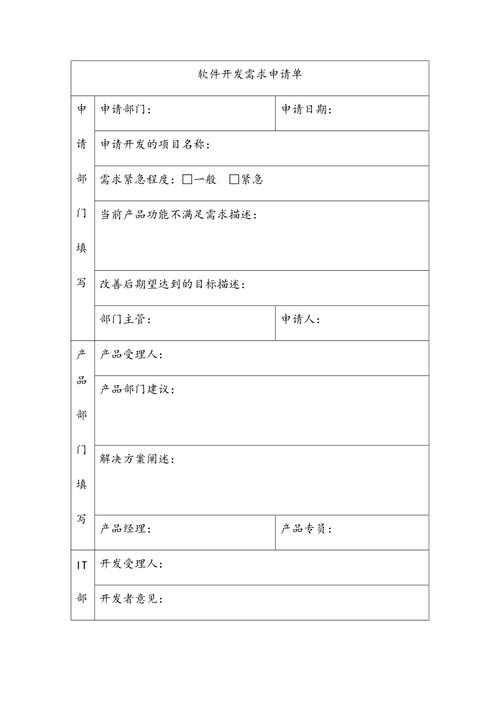 軟件開發需求申請單 從填寫到落地的完整指南
